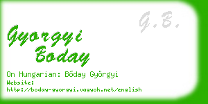 gyorgyi boday business card
