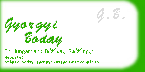 gyorgyi boday business card